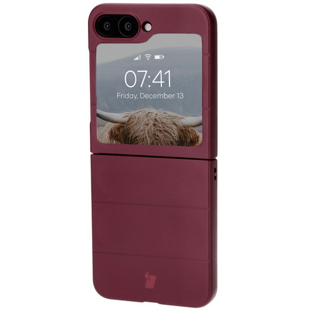 Pancerne etui Bizon Case Tur do Galaxy Z Flip6, ciemnofioletowe