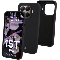 Silikonowe etui Bizon Soft Case do Xiaomi 15T Pro, czarne