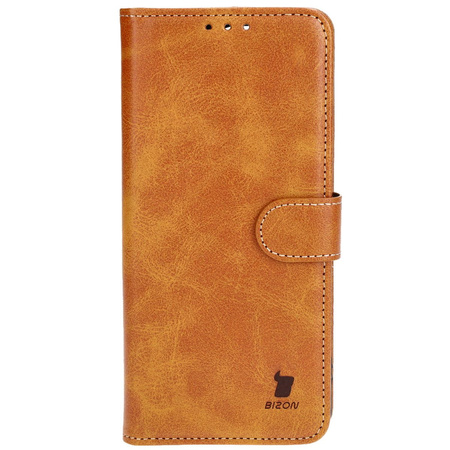 Etui z klapką Bizon Case Pocket do Xiaomi Poco M6 Pro 4G / Xiaomi Redmi Note 13 Pro 4G, brązowe