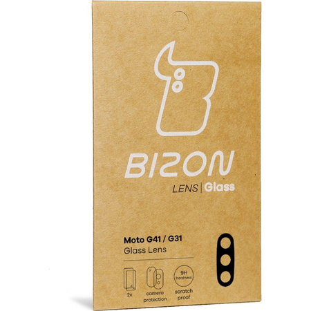 Szkło na aparat Bizon Glass Silk Lens dla Moto G41/ G31, 2 sztuki