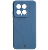 Etui Bizon Case Silicone Magnetic Sq do Xiaomi 14, granatowe