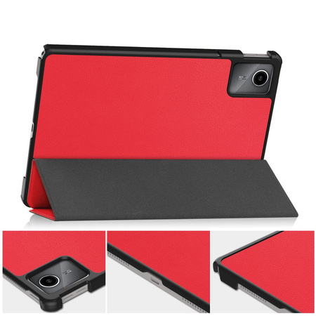 Etui Bizon Case Tab Croc do Lenovo Tab M11, czerwone
