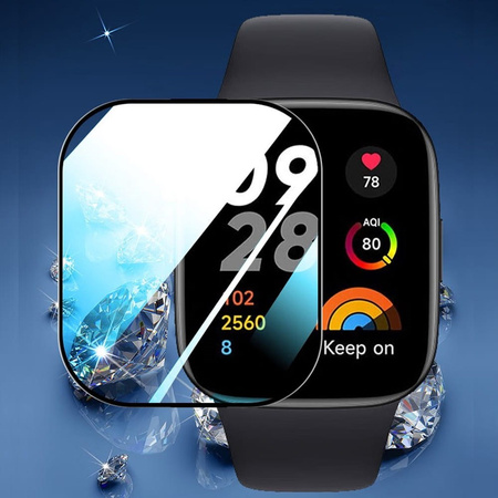 Szkło hybrydowe Bizon Glass Edge Hybrid dla Xiaomi Redmi Watch 3, czarne