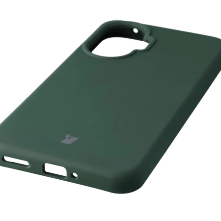 Silikonowe etui Bizon Soft Case do Xiaomi POCO F7, ciemnozielone