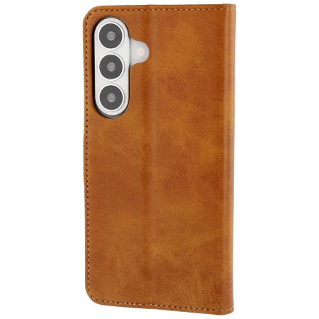 Etui z klapką Bizon Case Pocket do Galaxy S26 Plus, brązowe