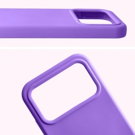 Silikonowe etui Bizon Soft Case do Xiaomi POCO F8 Pro, fioletowe