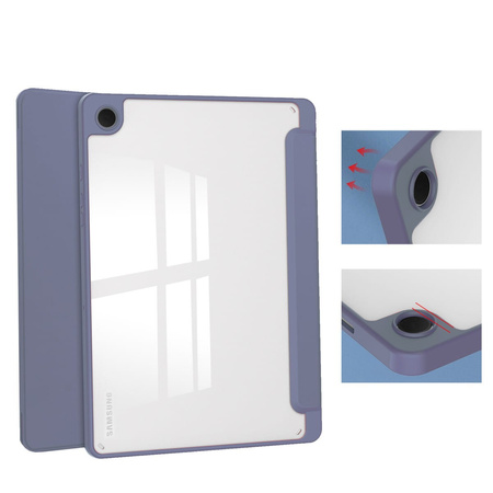Etui Bizon Case Tab Clear Matt do Galaxy Tab A9 Plus, lawendowe