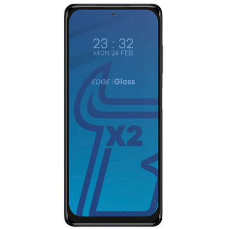 Szkło hartowane Bizon Glass Edge - 2 sztuki + ochrona na obiektyw, Xiaomi Poco X3 / NFC / PRO, czarne