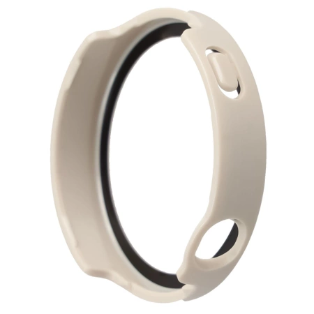 Etui ze szkłem do zegarka Bizon Case Watch Adamo do Huawei Watch GT6 41 mm, beżowe