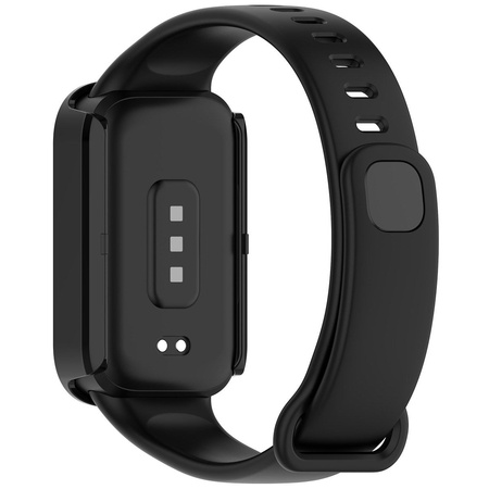 Etui ze szkłem do zegarka Bizon Case Watch Adamo do Xiaomi Smart Band 9 Active / Redmi Band 3, czarne