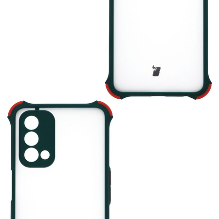 Etui Bizon Case AntiShock Hybrid do Oppo A93 5G / OnePlus Nord N200 5G, ciemnozielone