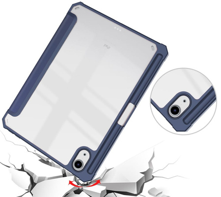 Etui Bizon Case Tab Clear Matt do iPad Mini (A17 Pro) 2024 / iPad Mini 6 2021, granatowe