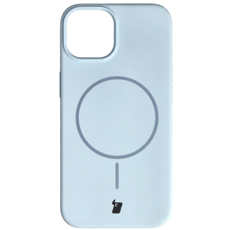 Silikonowe etui z pierścieniem magnetycznym Bizon Soft Case Magnetic do iPhone 14/13, błękitne