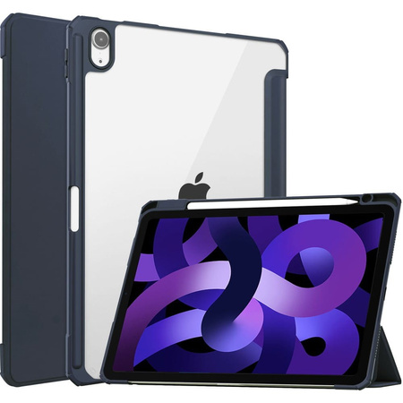 Etui Bizon Case Tab Clear Matt do iPad Air 6 / Air 5 / Air 4 / iPad Pro 11 2018, granatowe