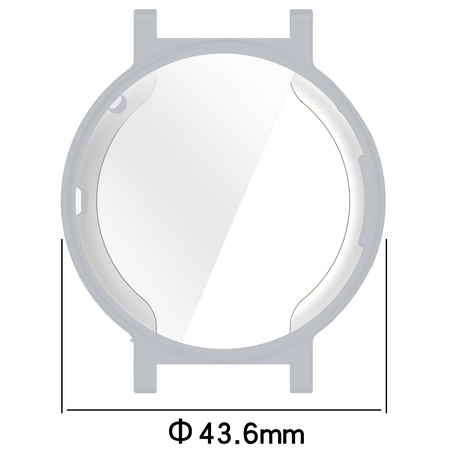 Etui Bizon Case Watch Felipe do Huawei Watch GT 4 41 mm, srebrne