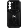 Etui Bizon Case Camshield Card Slot Ring do Galaxy S23 Plus, czarne