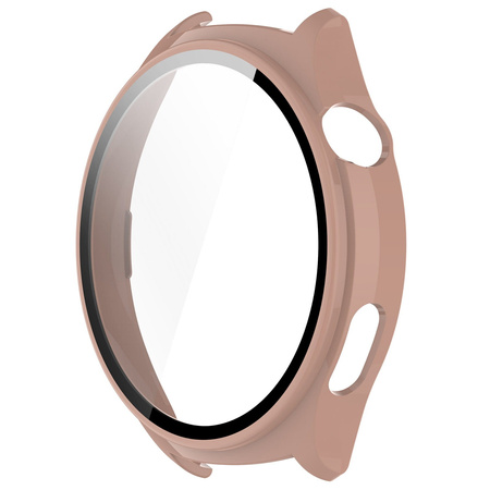 Etui Bizon Case + Glass Watch do Huawei Watch 4 46 mm, różowe