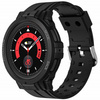 Etui z paskiem Bizon Strap + Case Watch Action Pro do Samsung Galaxy Watch 5 Pro 45 mm, czarne