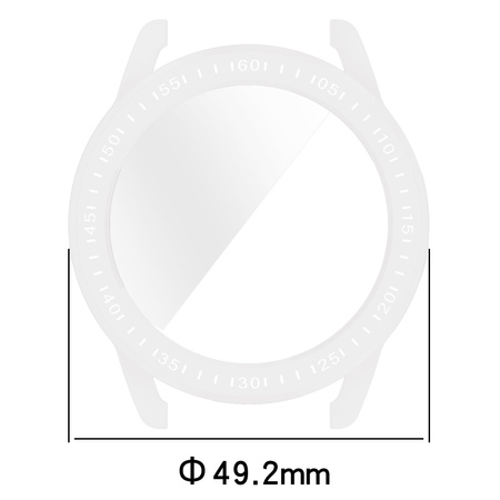 Etui Bizon Case Watch Felipe do Xiaomi Watch S3 47 mm, przezroczyste