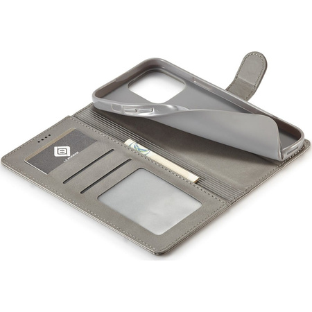 Etui Bizon Case Wallet do iPhone 14 Pro, szare