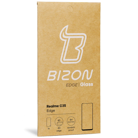 Szkło hartowane Bizon Glass Edge do Realme C35, czarne