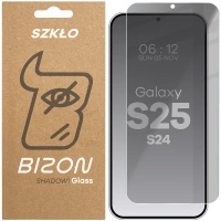 Prywatyzujące szkło hartowane Bizon Glass Clear Shadow do Samsung Galaxy S25 / S24, przyciemniane