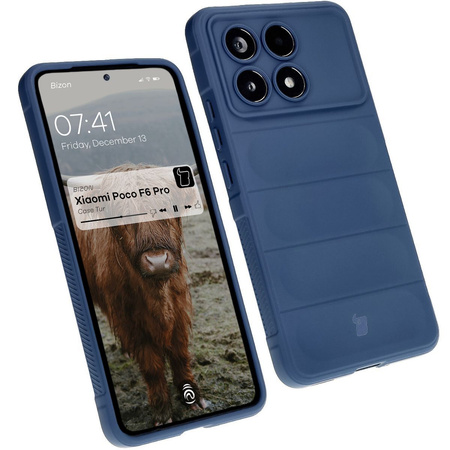 Pancerne etui Bizon Case Tur do Xiaomi Poco F6 Pro, granatowe