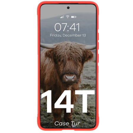Pancerne etui Bizon Case Tur do Xiaomi 14T, czerwone