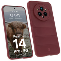 Pancerne etui Bizon Case Tur do Realme 14 Pro Plus 5G, burgundowe