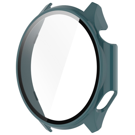Etui ze szkłem do zegarka Bizon Case Watch Adamo do OnePlus Watch 3 / Oppo Watch X2, zielone