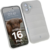 Pancerne etui Bizon Case Tur do iPhone 16 Plus, jasnoszare
