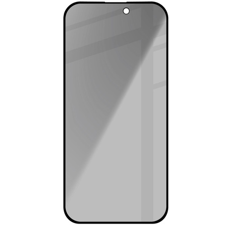 Prywatyzujące szkło hartowane Bizon Glass Edge Shadow do Apple iPhone 14 Pro Max, przyciemniane z czarną ramką