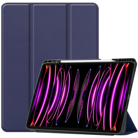 Etui Bizon Case Tab Lizard do Apple iPad Pro 12.9 2022/2021/2020/2018, granatowe