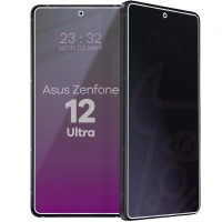 Prywatyzujące szkło hybrydowe Bizon Glass Mule Shadow do Asus Zenfone 12 Ultra, matowe