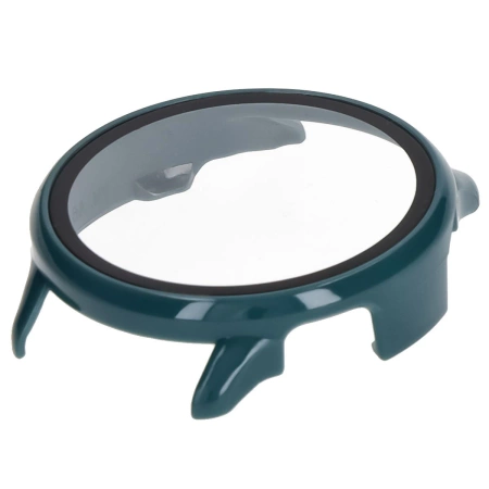 Etui ze szkłem do zegarka Bizon Case Watch Adamo do Garmin Vivoactive 6, zielone