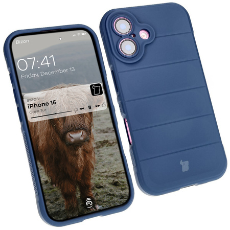 Pancerne etui Bizon Case Tur do iPhone 16, granatowe