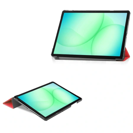 Etui z klapką Bizon Case Tab Croc do Galaxy Tab A11 Plus / A9 Plus, czerwone