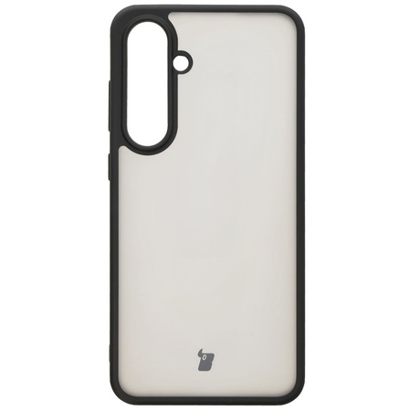 Etui Bizon Case Angelo do Galaxy S24 FE, półprzezroczyste z czarną ramką