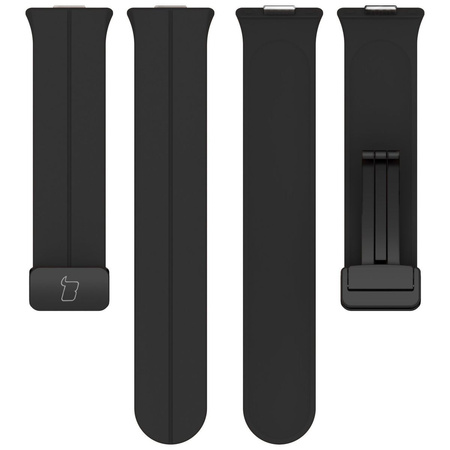 Silikonowy pasek Bizon Strap Watch Silicone L do Huawei Watch Fit 4 Pro/Fit 4/Fit 3, czarny