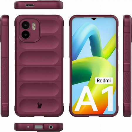 Pancerne etui Bizon Case Tur do Xiaomi Redmi A1, burgundowe