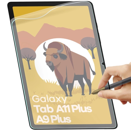 Folia imitująca papier Bizon Film Tab Papirus do Galaxy Tab A9 Plus, 2 sztuki