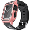 Etui z paskiem Bizon Strap + Case Watch Armor do Apple Watch 40 / 41mm, jasnoróżowe