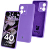 Silikonowe etui Bizon Soft Case do Motorola Edge 40 Neo, głęboki fiolet
