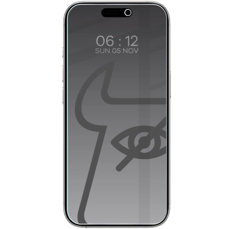 Prywatyzujące szkło hartowane Bizon Glass Clear Shadow Duo do iPhone 17 / 17 Pro / 16 Pro, przyciemniane, 2 sztuki