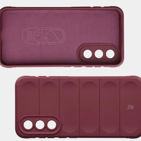 Pancerne etui Bizon Case Tur do OnePlus Nord 5, burgundowe