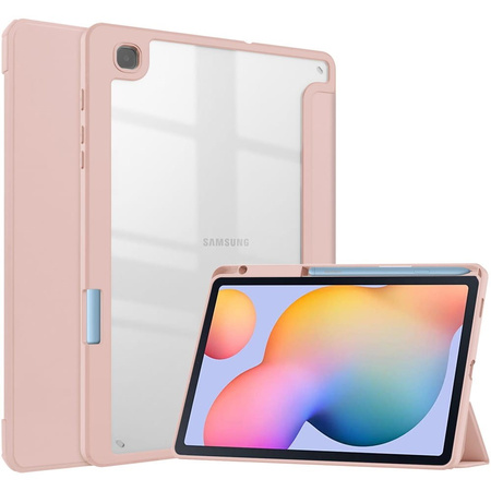 Etui Bizon Case Tab Clear Matt do Samsung Galaxy Tab S6 Lite 2024/2022/2020, różowozłote