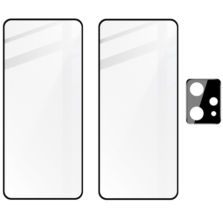 2x Szkło + szybka na aparat Bizon Edge Pack do Realme 9 4G / Realme 9 Pro+