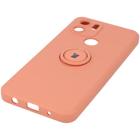 Etui Bizon Case Silicone Ring do Redmi A1, pomarańczowe