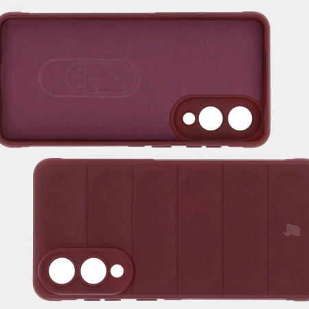 Pancerne etui Bizon Case Tur do Galaxy S25 Edge, burgundowe