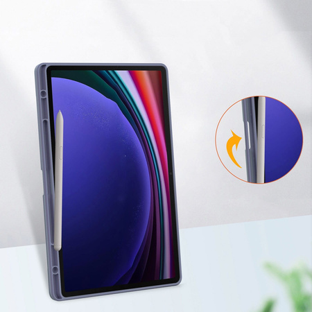 Etui Bizon Case Tab Clear Matt do Galaxy Tab S10 Plus / S9 Plus, lawendowe